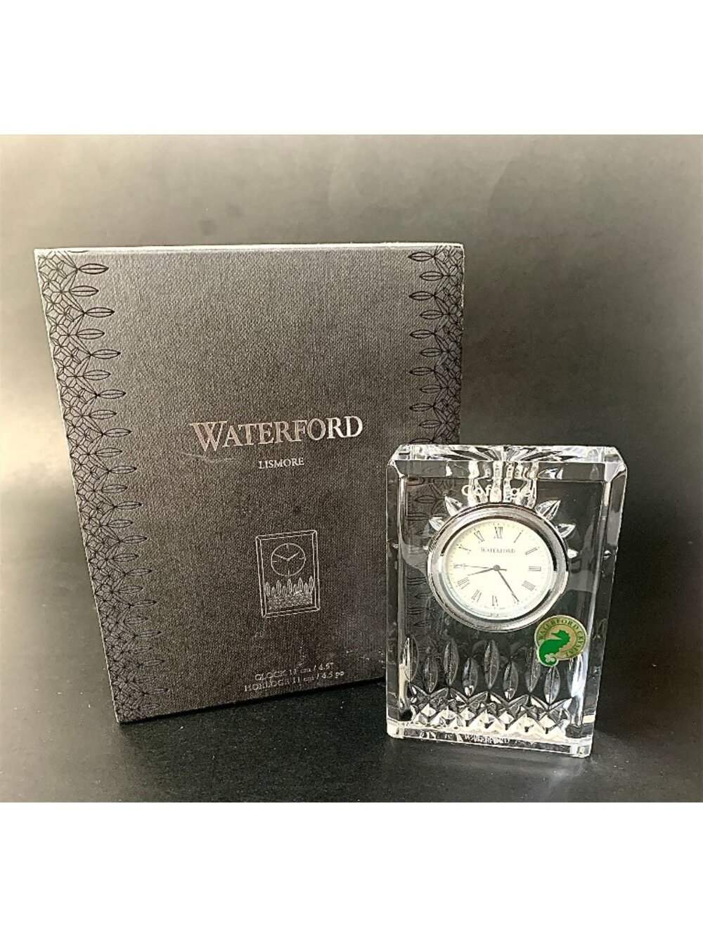 Waterford Lismore Crystal 4" Desk Clock With Box & Tags For Coforge